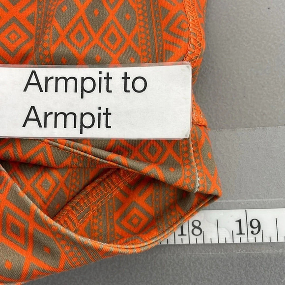 Skhoop Dress Women's X Large XL Orange Grey Geometric Pattern Bra Athletic - Picture 13 of 16